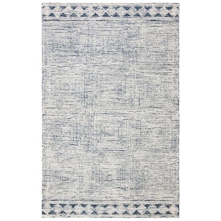 Safavieh 4 x 6 ft. Abstract 100 Percent Wool Pile Rectangle RugIvory & Navy ABT349N-4